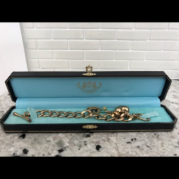 NEW Vintage Juicy Couture Gold Tennis Charm Bracelet - Picture 6 of 9